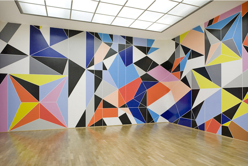 Sarah Morris Chimera Wall Painting MMK Frankfurt Art Origami